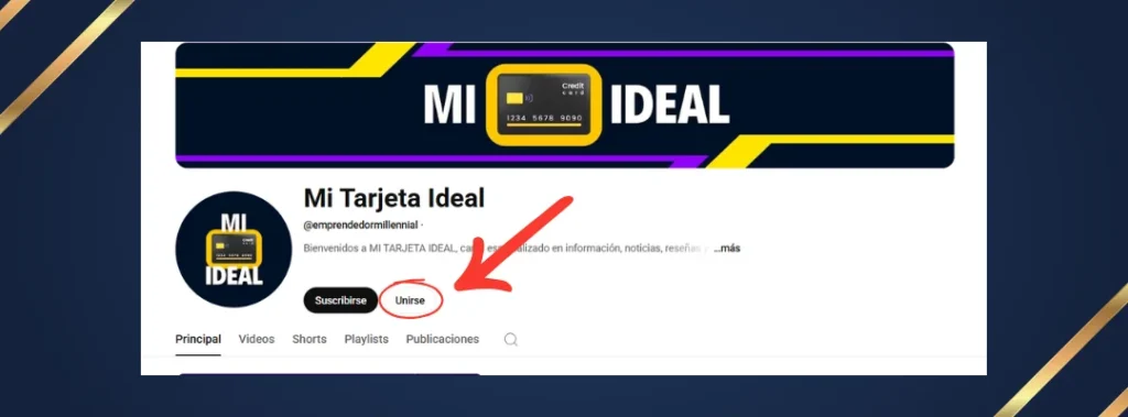 Unirse en Youtube
